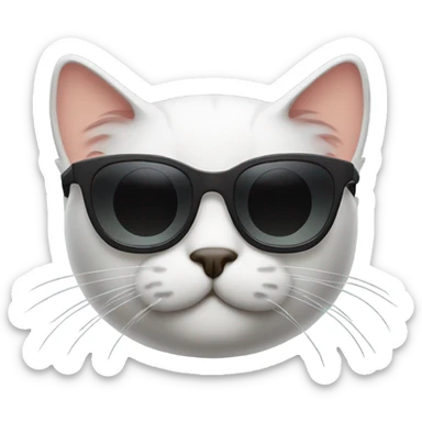 Cat with sunglasses sticker