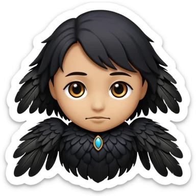 raven chibi emoji sticker