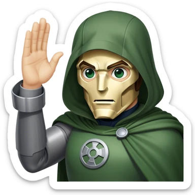 Dr doom saluting sticker