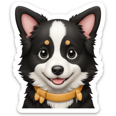 smile, baby bordercollie, only face  sticker