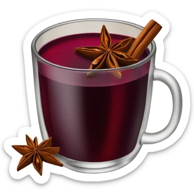 Mulled wine with star anise sticker