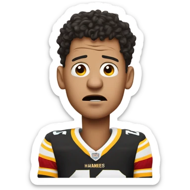 Patrick Mahomes crying to a referee  sticker