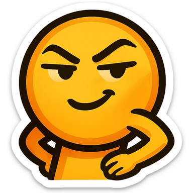 slay emoji, empowered face, matching set, no background sticker