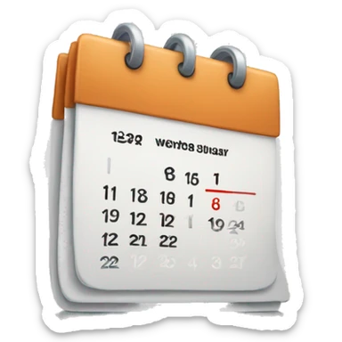 Calendar date sticker