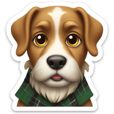 Dog wearing a kilt sticker