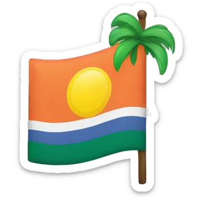 Floptropica flag sticker