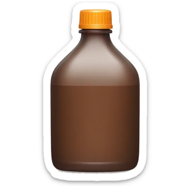 brown gel bottle sticker