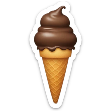 Poop ice cream cone sticker