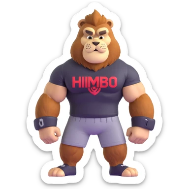 muscular furry character wearing a t-shirt that says 'Himbo Gunners' sticker