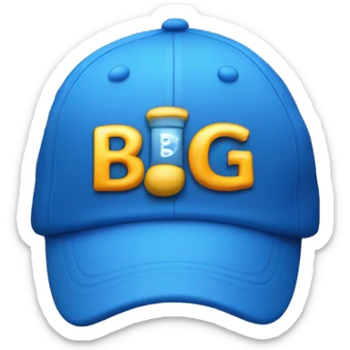 a blue cap where its written "Big Deal" on the front just the cap sticker