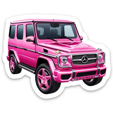 pink mercedes G wagon sticker