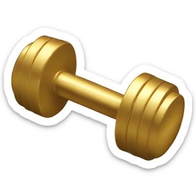 gold dumbell sticker