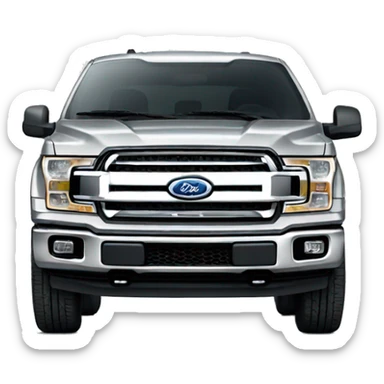 Silver Ford F150  sticker