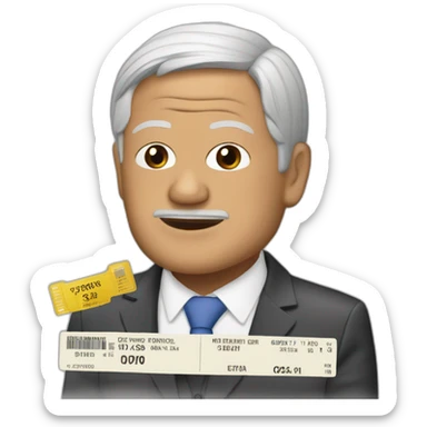 Lopez Obrador ,With a Ticket sticker