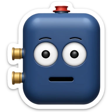 navy blue boiler emoji modern no face detailed sticker