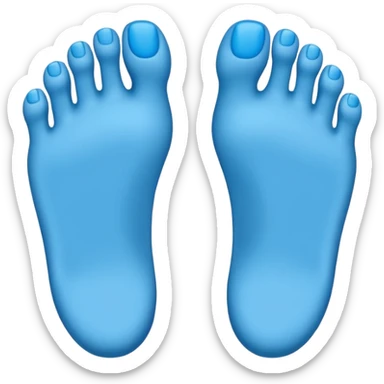 feet emoji but just entirely blue sticker