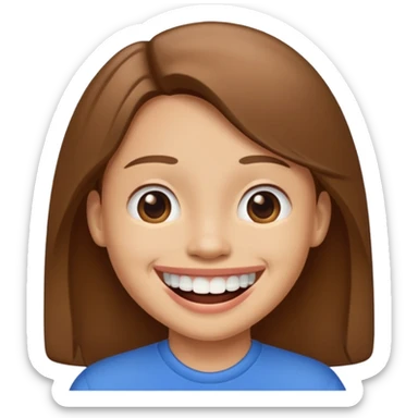 big smile with missing front tooth sticker