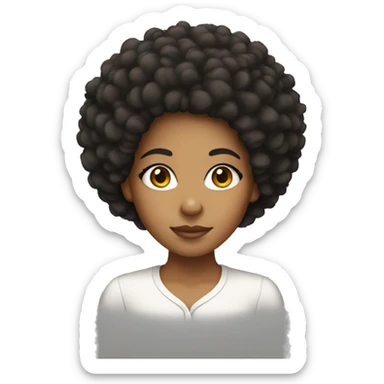 Mixed girl with Afro  sticker