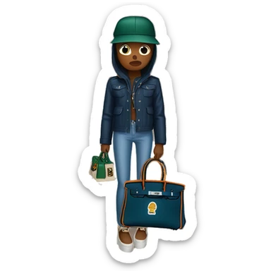 a bape hermes birkin bag sticker