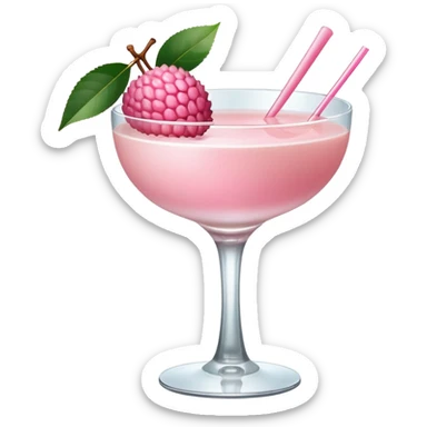 baby pink lychee martini drink sticker