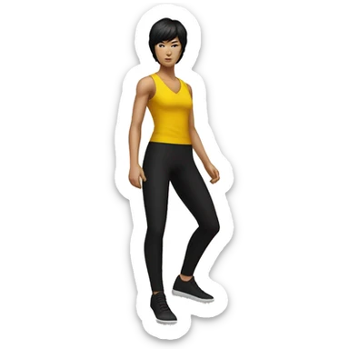female bruce lee sticker