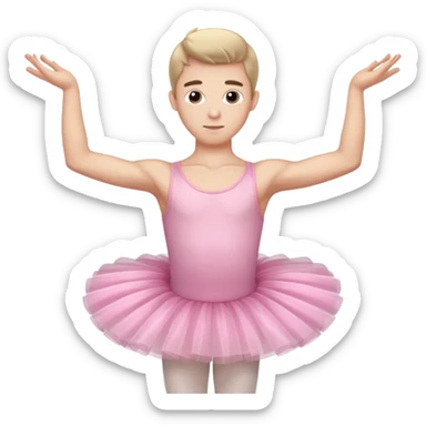 ballerina male si pink sticker