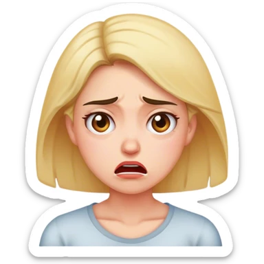 Woman aggravated  sticker