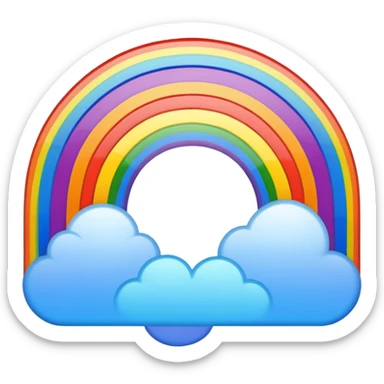 Sunset Rainbow sticker