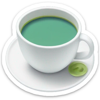 Cup of blue matcha  sticker