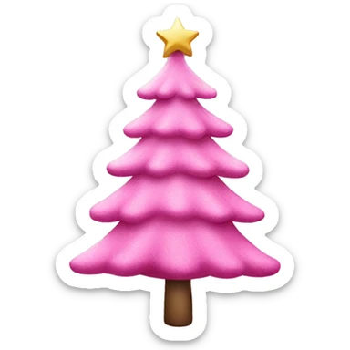 pink christmas tree  sticker