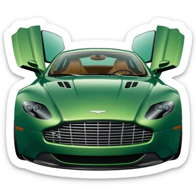 green aston martin doors open sticker