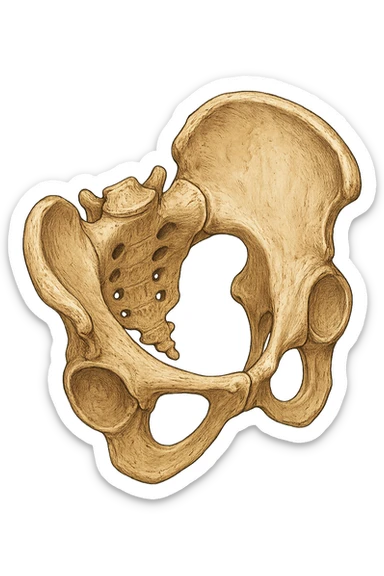 Bacino anatomico ruotato in senso orario sticker