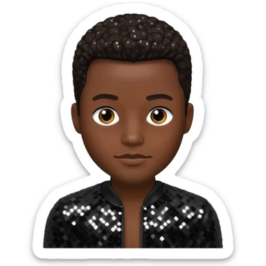 Joel JoJo Hailey from Jodeci/K-Ci & JoJo with dark brown, black sequin outfit sticker