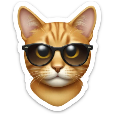Cat with sunglasses sticker