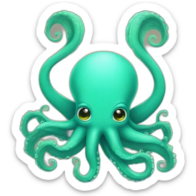 Cute kraken Holding a Sign in his tentacles sticker
