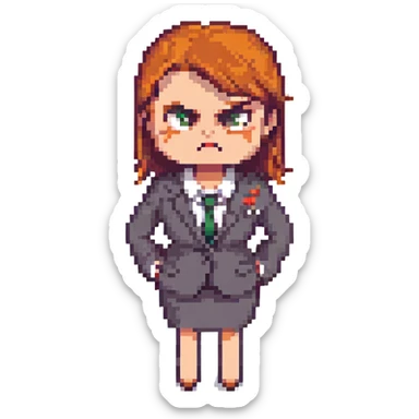 angry business secretary sticker