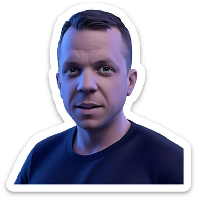 blurry meme boy in black sticker