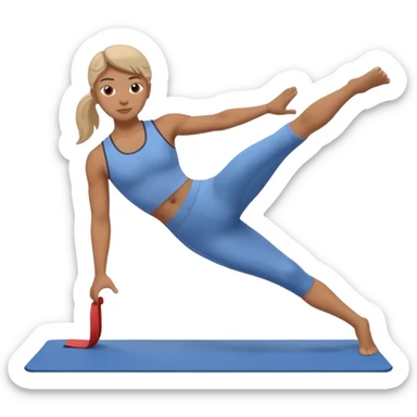 Mat pilates side kick sticker