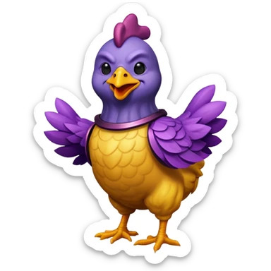 Thanos dressed like a chicken sticker
