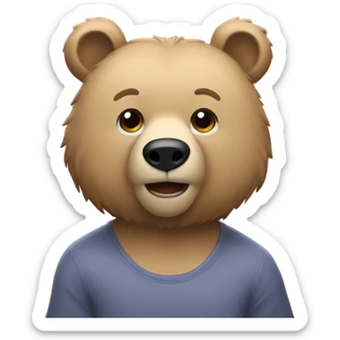 A bear with a T-shirt that says MARK on it. sticker