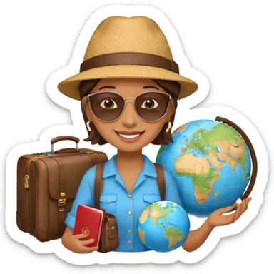 TRAVEL , travel bag , pass board, plane, glob sticker