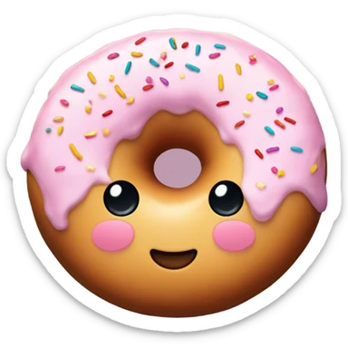 A doughnut plushy ￼ sticker
