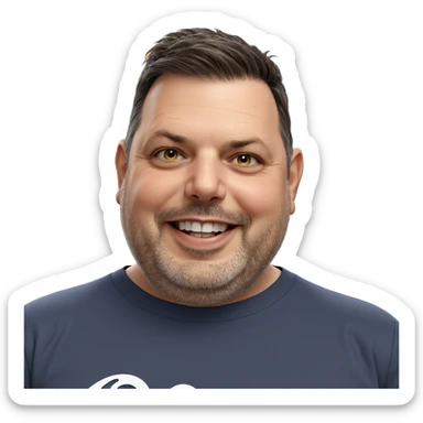 smiling boy in casual shirt sticker