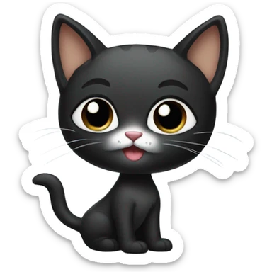 Cat wearing black heels sticker