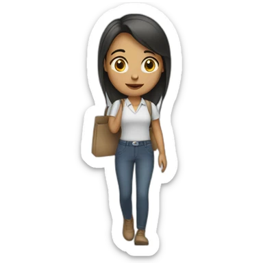 girl leaving her job sticker