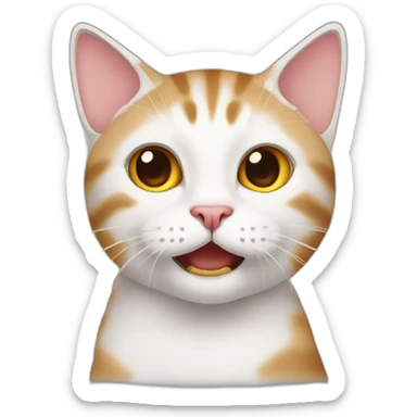 Cat injures man sticker