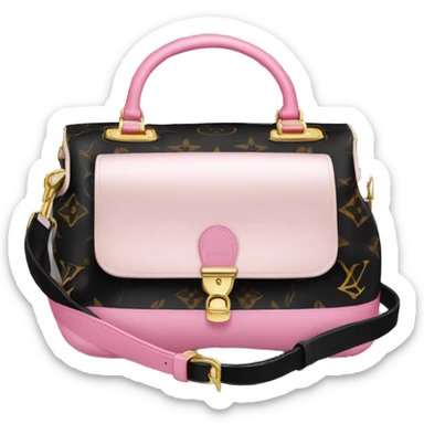 Black white and pink Louis Vuitton bag sticker
