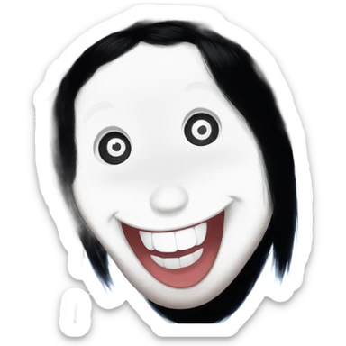 smiling horror parody character sticker