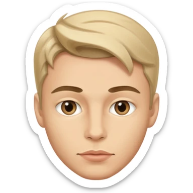 At five feet eleven and Caucasian,  a male model. He had full lips and feline eyes. sticker