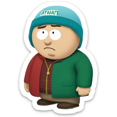 eric cartman from south park saying whateva whateva  sticker